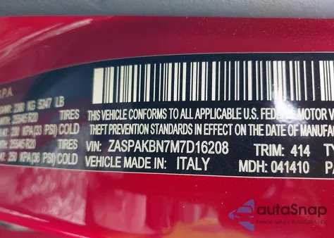 2021 Alfa Romeo Stelvio Ti Awd from USA, damaged, VIN ZASPAKBN7M7D16208